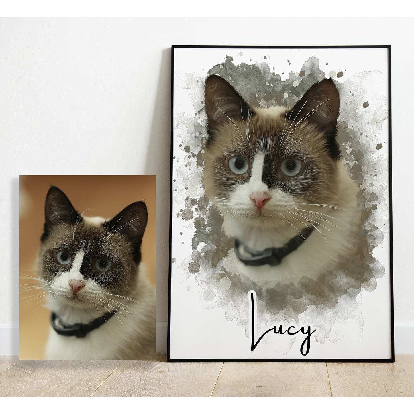 Watercolour Pet Portrait Photo Print