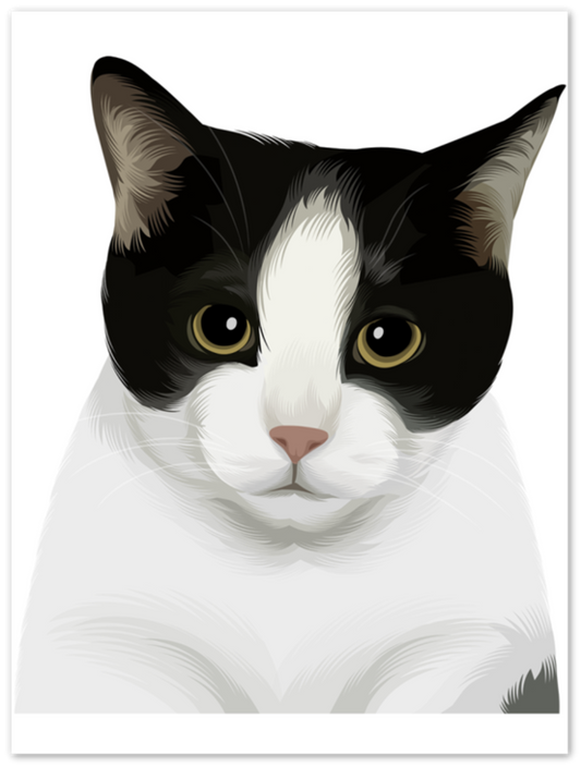 Vector Art Pet Portrait Photo Print