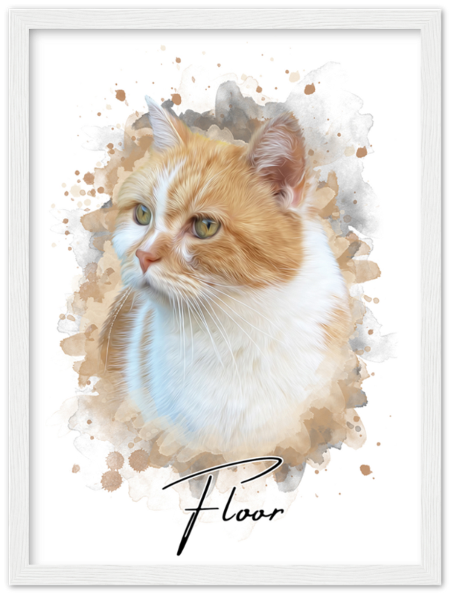 Framed Watercolour Pet Portrait