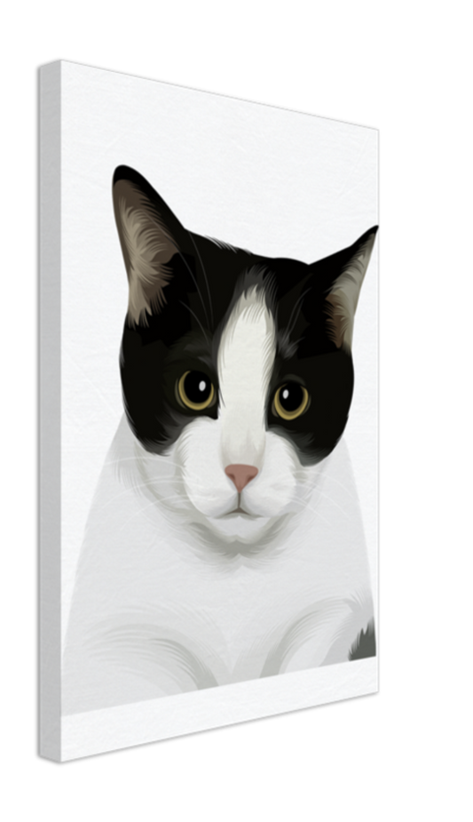 Vector Art Pet Portrait Canvas