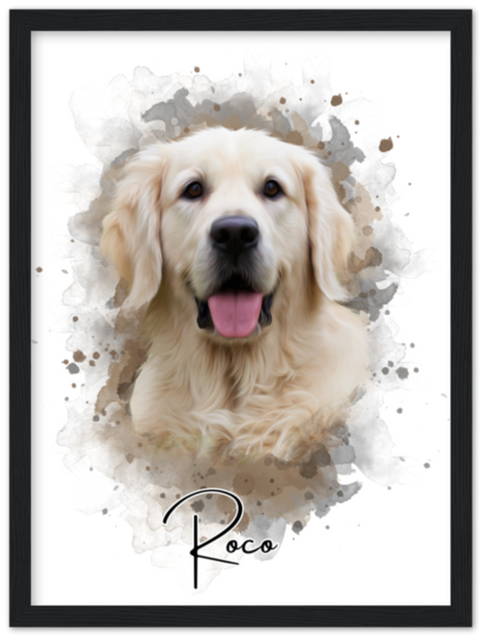 Framed Watercolour Pet Portrait