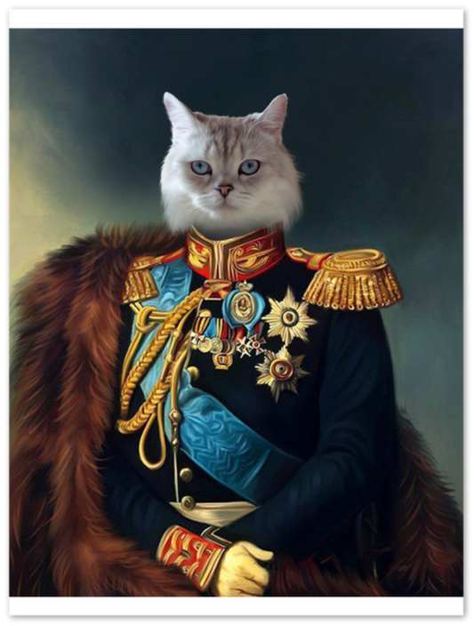 Royal Renaissance Style Pet Portrait Photo Print