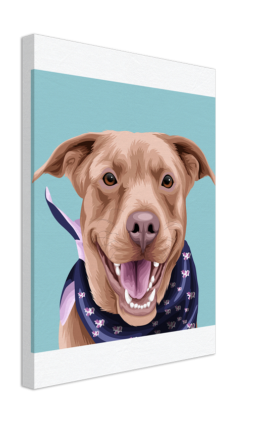 Vector Art Pet Portrait Canvas