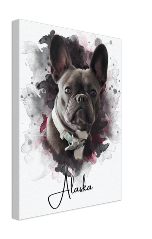 Watercolour Pet Portrait Canvas