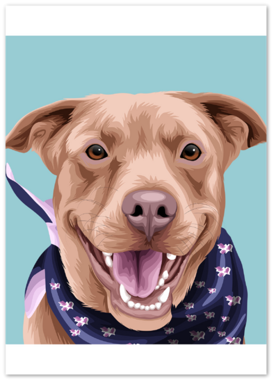 Vector Art Pet Portrait Photo Print