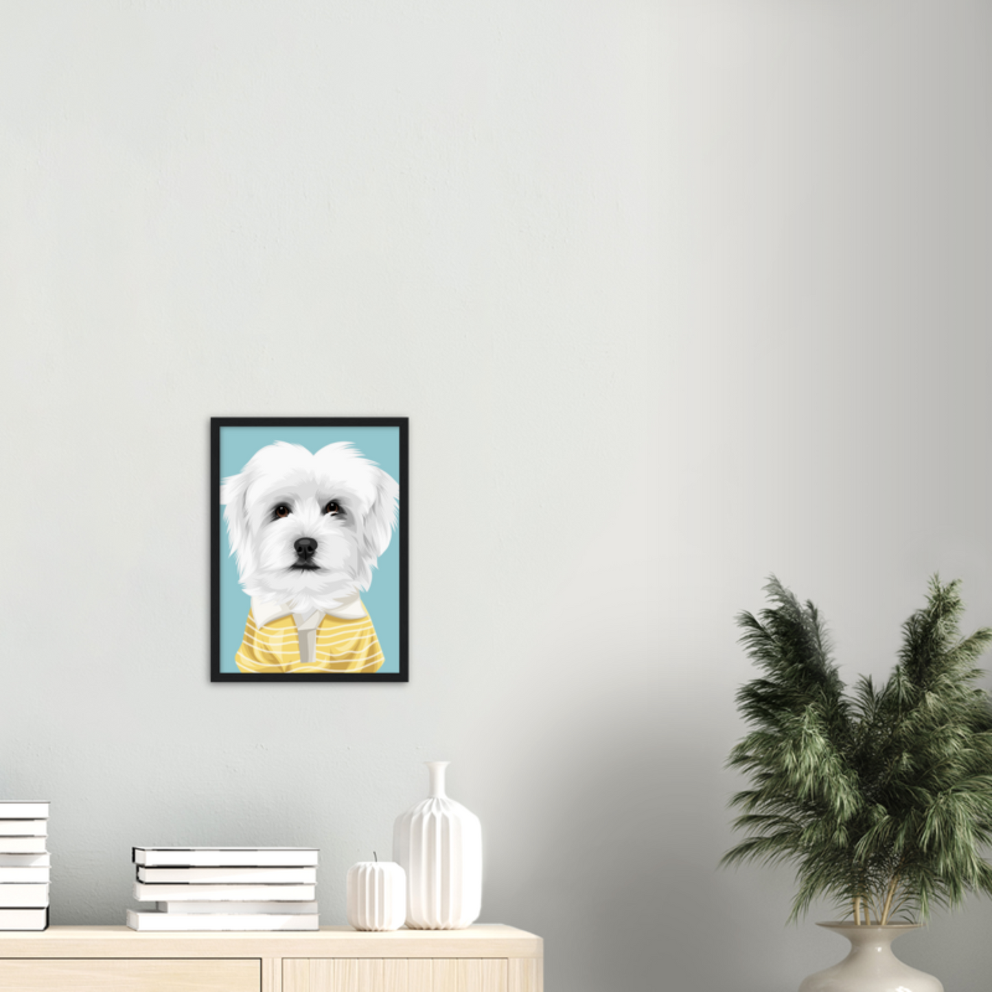 Framed Vector Art Pet Portrait