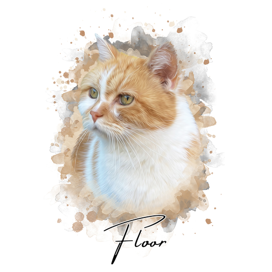 Watercolour Pet Portrait (*DIGITAL FILE)