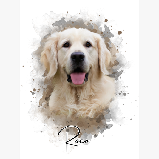 Watercolour Pet Portrait (*DIGITAL FILE)